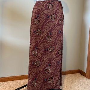 Ann Taylor Long Wrap Skirt Size 10